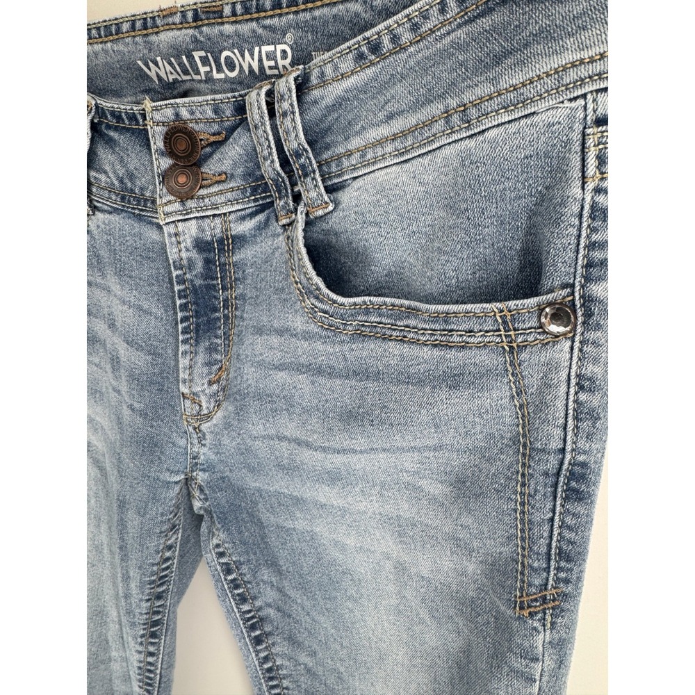 Wallflower Luscious Curvy Fit Bootcut Jeans Blue WLM08234B Womens 5 Long - Picture 3 of 7